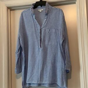 Blue Striped Long Sleeve Shirt
